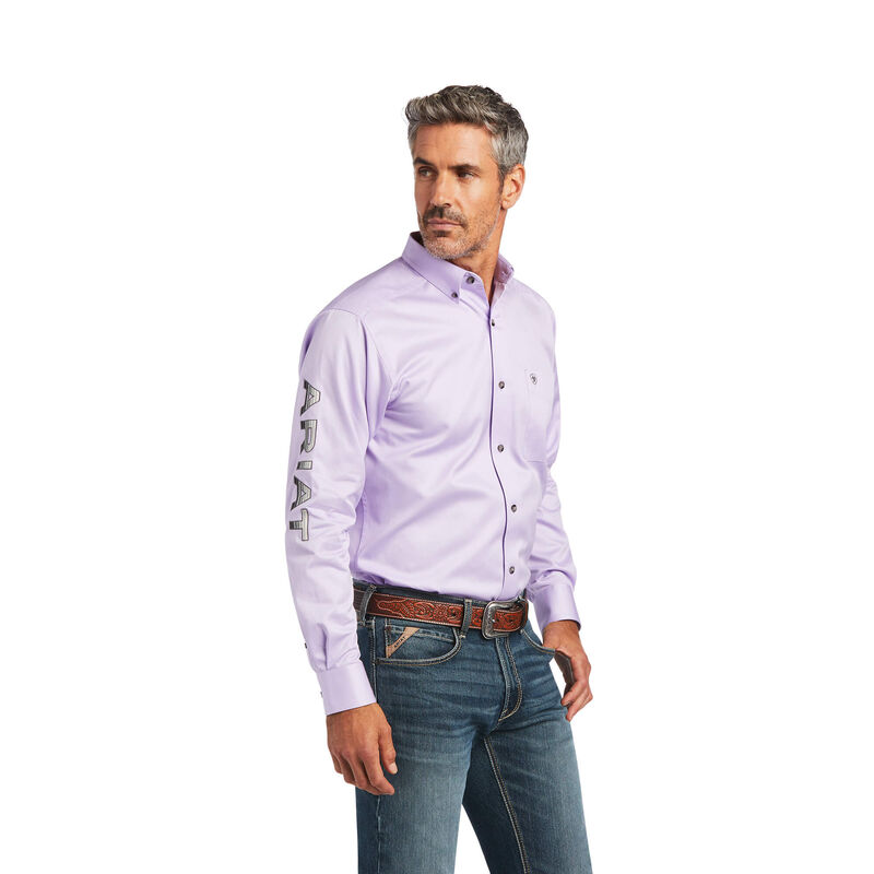Ariat Hemden Herren - Team Logo Twill Fitted HellLila ( OMJWL-8796 )